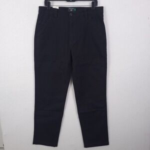 Dockers Utility Pant Mens 33x32 Black Straight Fit Stretch Canvas Workwear